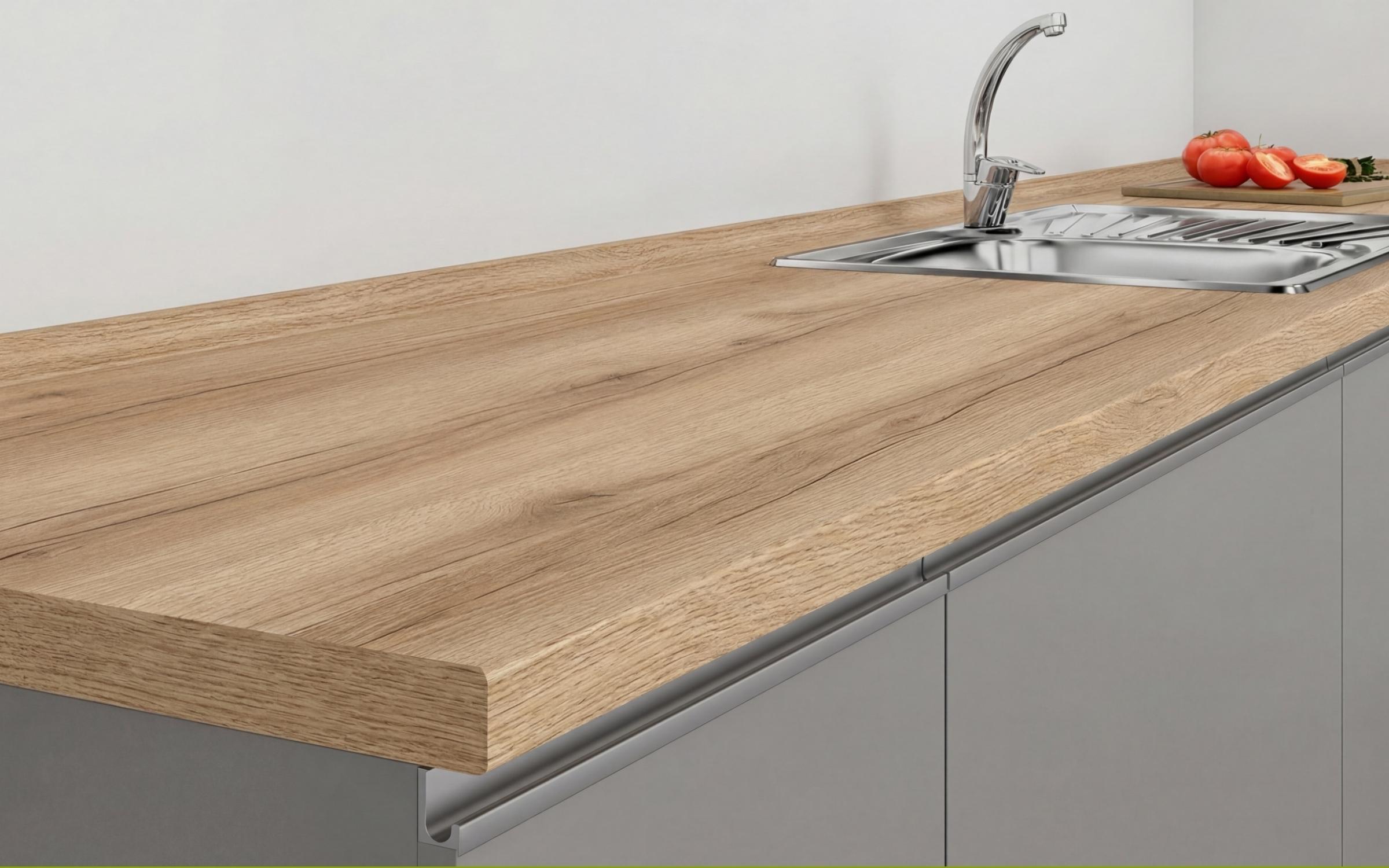 38mm/800mm Blat termic, stejar nisipiu rustic  1